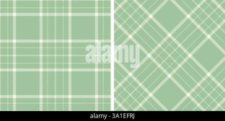 Tartan Seamless Patterns in Pastel themed colors Stock Vector