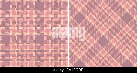 Tartan Seamless Patterns in Pastel themed colors Stock Vector