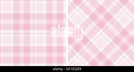 Tartan Seamless Patterns in Pastel themed colors Stock Vector