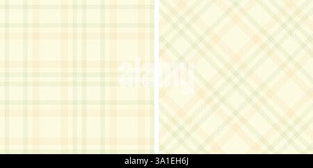 Tartan Seamless Patterns in Pastel themed colors Stock Vector