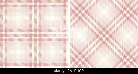 Tartan Seamless Patterns in Pastel themed colors Stock Vector
