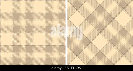 Tartan Seamless Patterns in Pastel themed colors Stock Vector