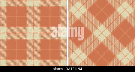 Tartan Seamless Patterns in Pastel themed colors Stock Vector