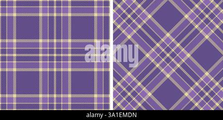 Tartan Seamless Patterns in Pastel themed colors Stock Vector