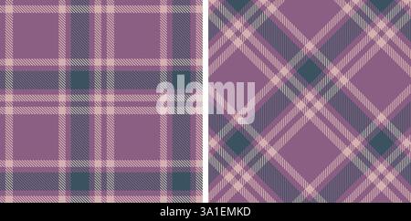 Tartan Seamless Patterns in Pastel themed colors Stock Vector