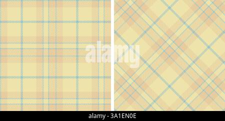 Tartan Seamless Patterns in Pastel themed colors Stock Vector