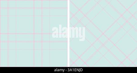 Tartan Seamless Patterns in Pastel themed colors Stock Vector