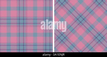 Tartan Seamless Patterns in Pastel themed colors Stock Vector