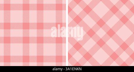 Tartan Seamless Patterns in Pastel themed colors Stock Vector