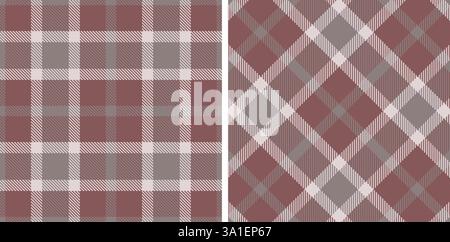 Tartan Seamless Patterns in Pastel themed colors Stock Vector