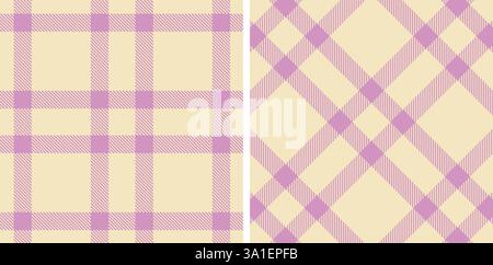 Tartan Seamless Patterns in Pastel themed colors Stock Vector