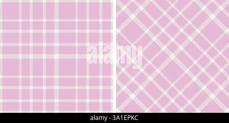 Tartan Seamless Patterns in Pastel themed colors Stock Vector