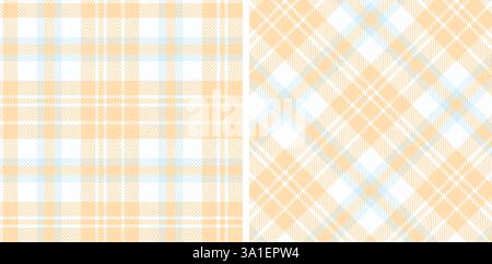 Tartan Seamless Patterns in Pastel themed colors Stock Vector