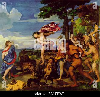 Bacchus and Ariadne by Tiziano Vecellio (Titian - 1490-1576), oil