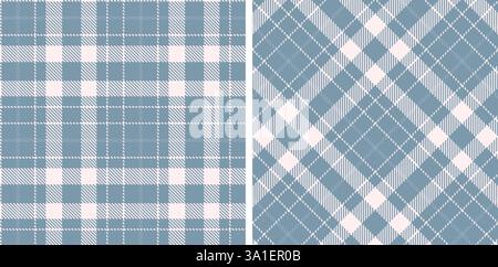 Tartan Seamless Patterns in Pastel themed colors Stock Vector