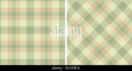 Tartan Seamless Patterns in Pastel themed colors Stock Vector