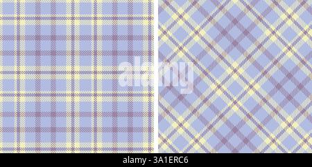 Tartan Seamless Patterns in Pastel themed colors Stock Vector