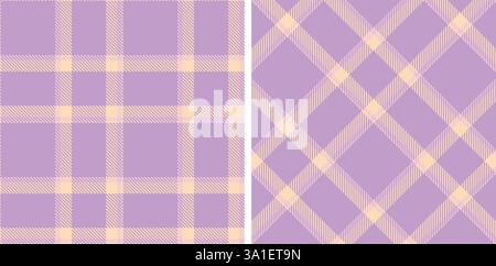 Tartan Seamless Patterns in Pastel themed colors Stock Vector