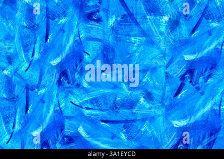 Blue sea paint, waves, chaos, abstract background Stock Photo