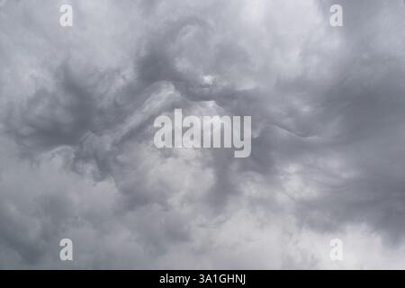 dramatic storm clouds before a thunder storm Stock Photo
