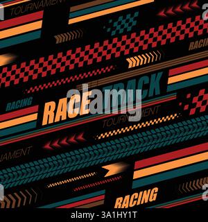 Sport colourful flags lines black poster Stock Vector