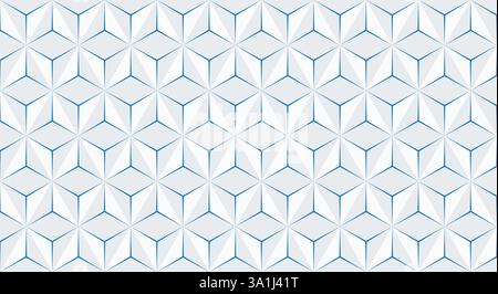 3d Abstract Background with Hexagons, Luxury White Modern Geometric Backgrounds Stock Vector