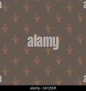 Festive candy cane pattern on dark background for holiday decor. Stock Vector