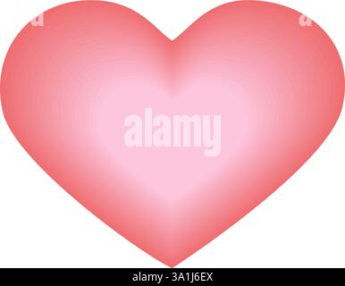 Blurred heart shape in y2k style. Gradient trendy love element for greeting card and poster for Valentines Day. Stock Vector