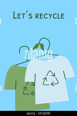 Promote recycling with eco-friendly fashion: sustainable clothing ideas. Stock Vector