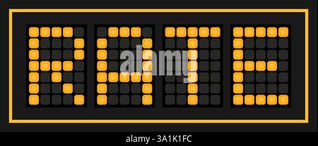 Orange color led banner in word rate on black background Stock Vector