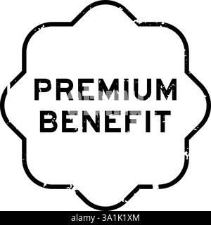 Grunge black benefit word rubber seal stamp on white background Stock ...