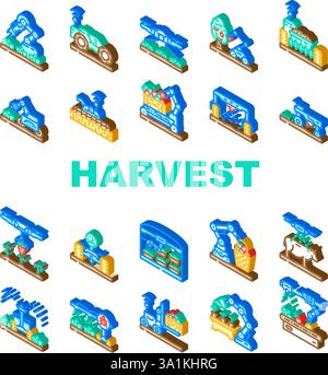 robot harvests automation icons set vector Stock Vector Image & Art - Alamy