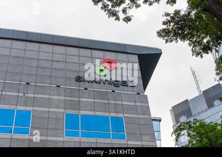 Jakarta, Indonesia - January 25, 2025: Special Task Force for Upstream Oil and Gas Business Activities (SKK Migas) office building in Jakarta Stock Photo
