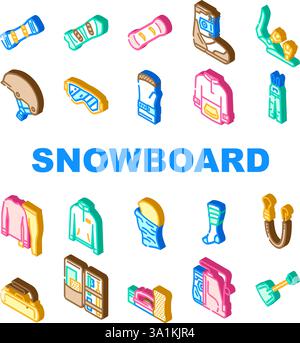 Snowboard set icons, isometric 3d style Stock Vector Image & Art - Alamy