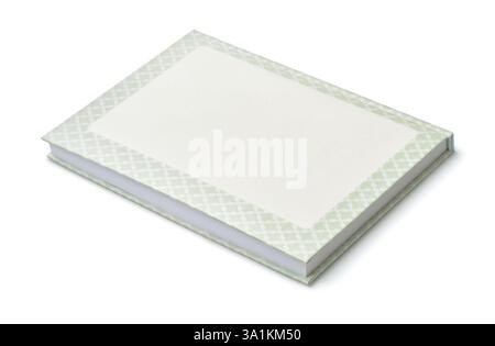 Blank hardcover paper book isolated on white Stock Photo