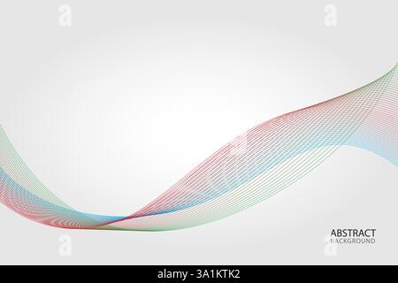 Abstract waves background - Red - green - blue waves Stock Vector