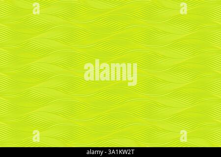 Seamless yellow waves on light green background Stock Vector