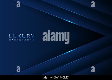 Luxury dark background combine with shiny lines element background Stock Vector