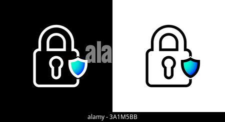 locked and unlocked padlock icons. Vector illustration Stock Vector