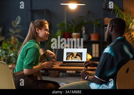 Colleagues Working In Team In Office Stock Photo