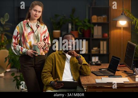 Team Of Programmers Working In Office Stock Photo