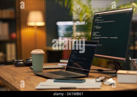 Developing New Security Code For Program Stock Photo