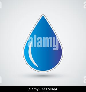 clean water drop icon isolated Stock Vector