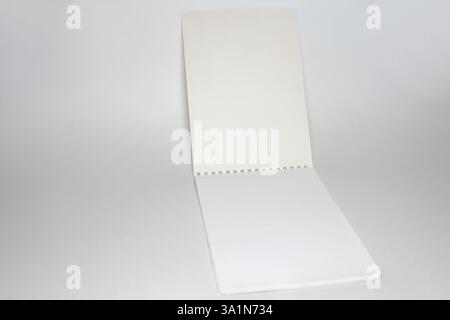 blank flip notepad on a binding spring Stock Photo