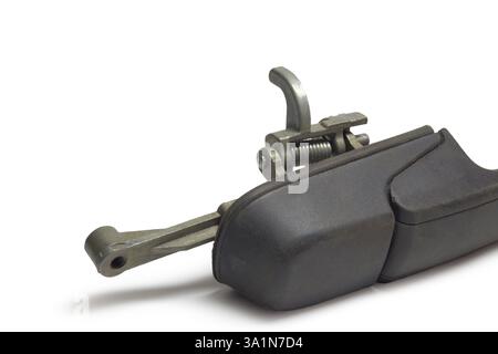external car door handle, lock part. isolated on white background, with clipping path Stock Photo