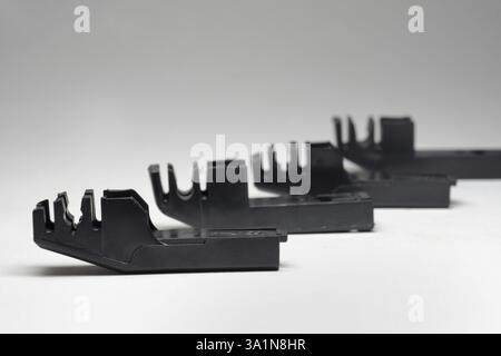 windshield wiper blade arm adapters closeup Stock Photo