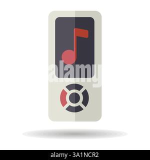 Mp3 player vector isolated icon. Music sign. Graph symbol for music and sound web site and apps design, logo, app, UI Stock Vector