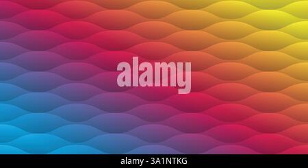 Stock vector yellow, pink to blue abstract background waves pattern modern glossy and shiny vibrant yellow, pink and blue color gradient lines futuris Stock Vector