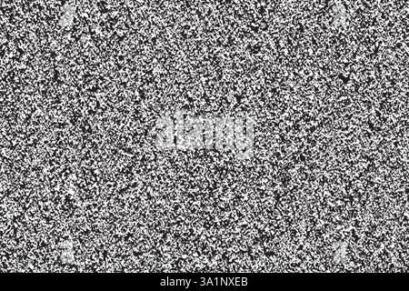 Seamless pixelated tv noise texture. White noise signal grain. Television screen interferences and glitches. Grunge background Stock Vector