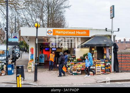 Hampstead Heath railway station in South End Green, London, UK Stock Photo